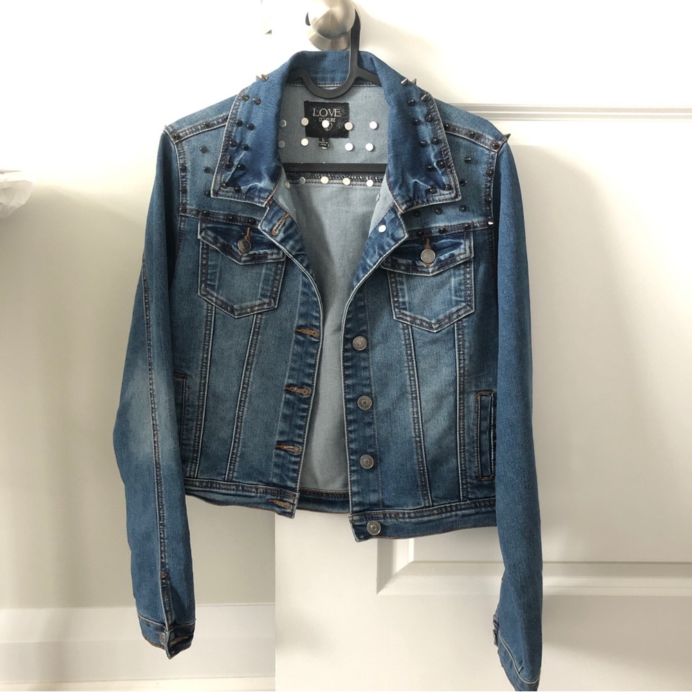 Love Culture Studded Rock Denim Jacket Jeans